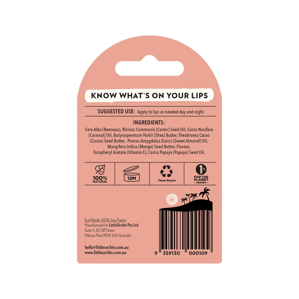 Little Urchin Lip Balm Tropical Pawpaw 4g