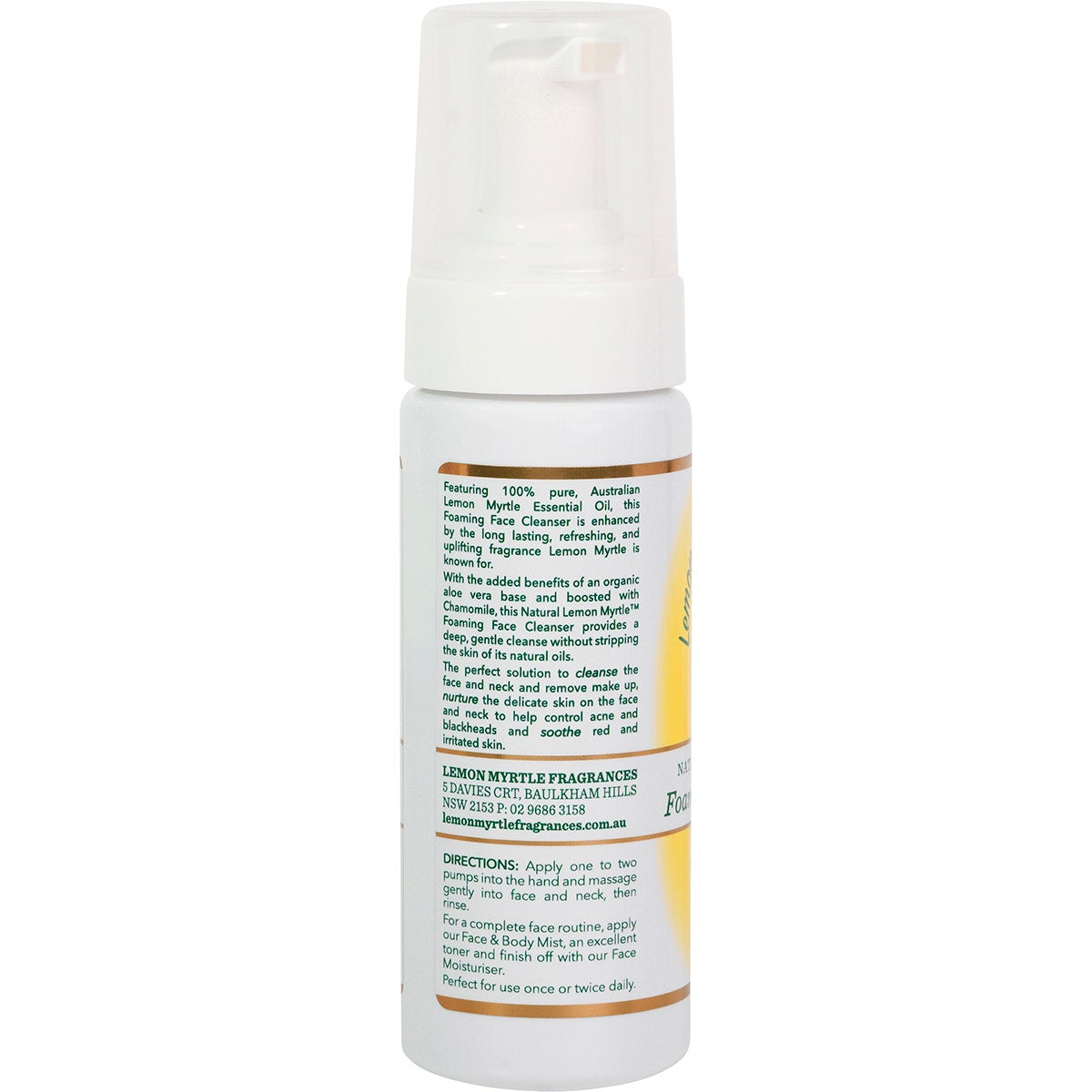 LEMON MYRTLE FRAGRANCES Foaming Face Cleanser 150ml