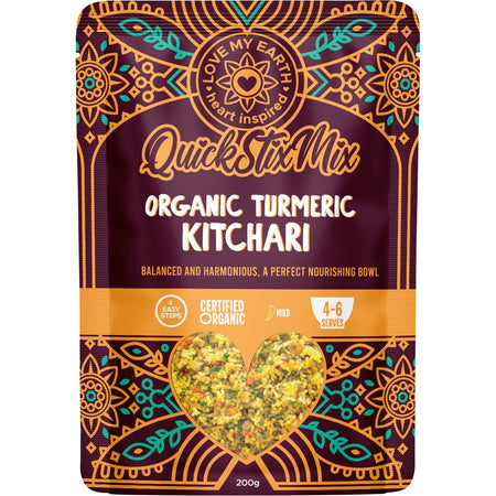 Love My Earth Quick Stix Mix Organic Turmeric Kitchari 200g