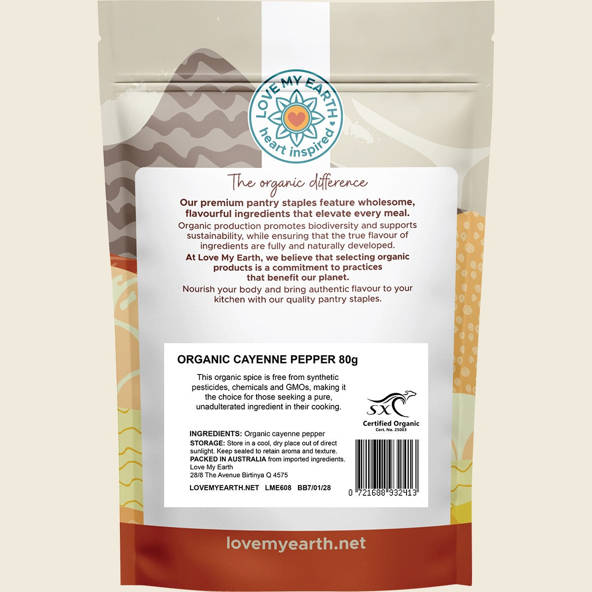 Love My Earth Organic Cayenne Pepper 80g