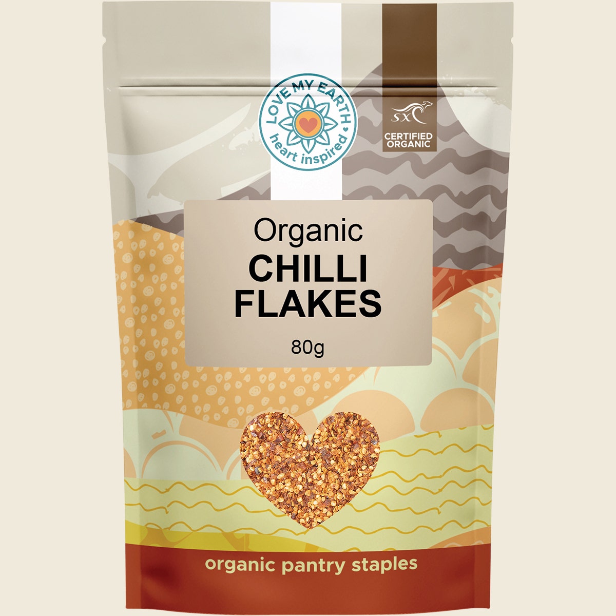 Love My Earth Organic Chilli Flakes 80g
