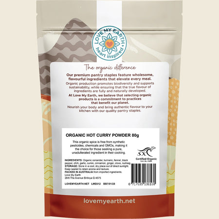 Love My Earth Organic Hot Curry Powder 80g