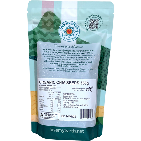 Love My Earth Organic Chia Seeds 350g