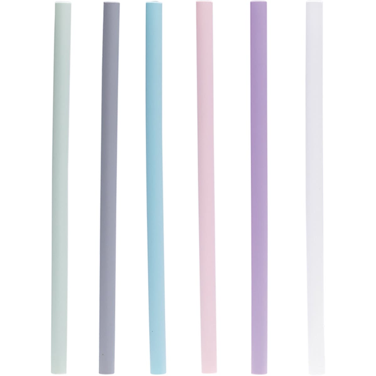 LITTLE MASHIES Reusable Soft Silicone Straws + Brushes x50