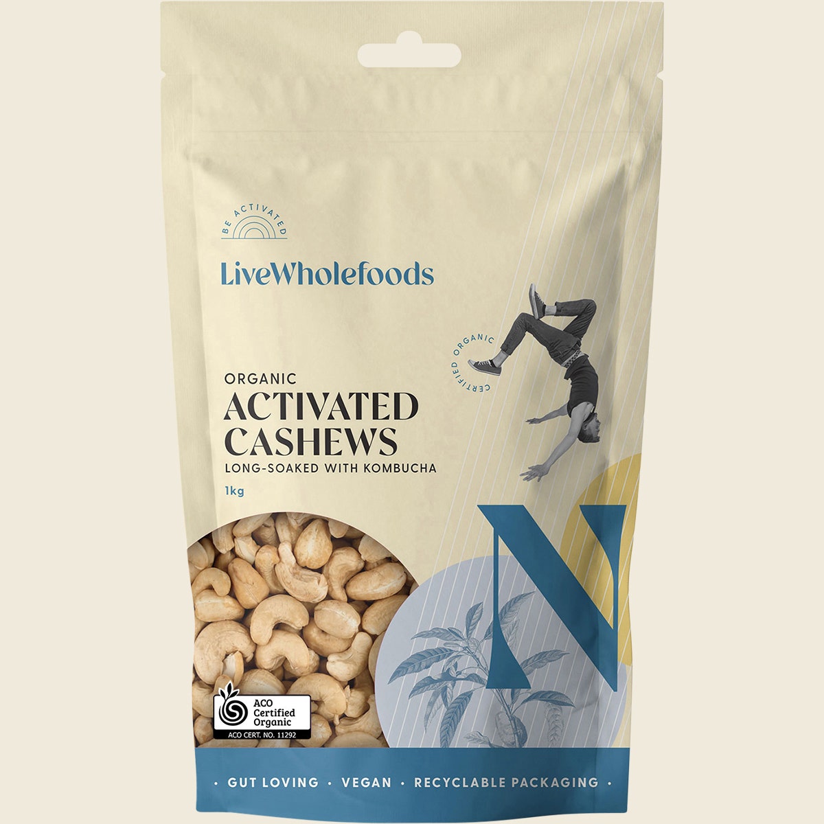 Live Wholefoods Organic Activated Cashews 1kg