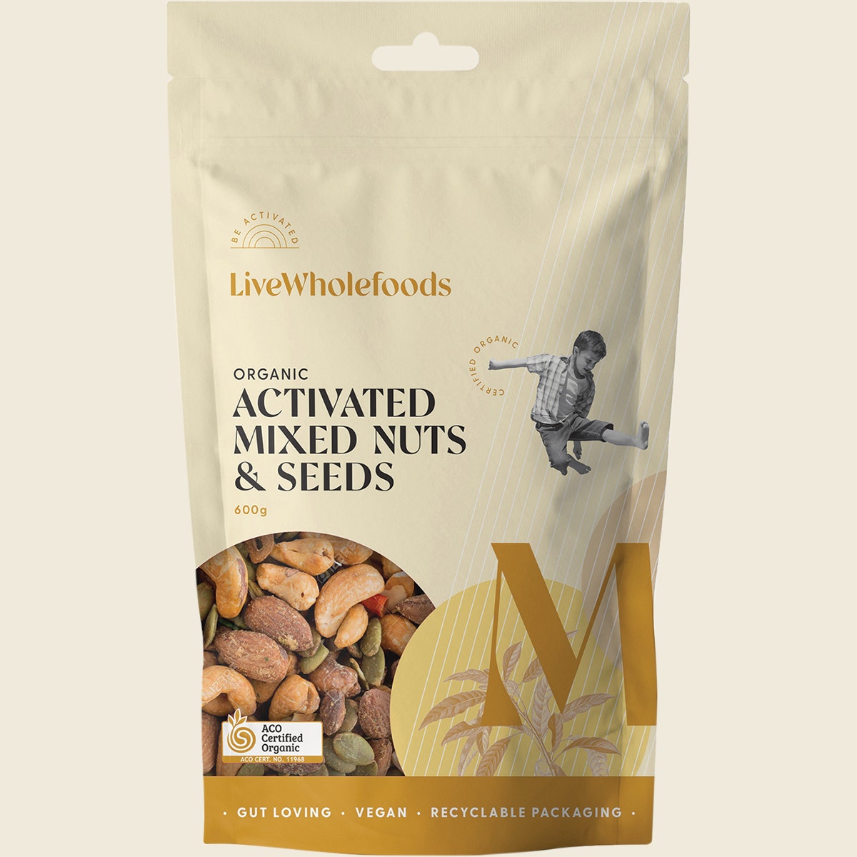 Live Wholefoods Organic Activated Mixed Nuts & Seeds 600g