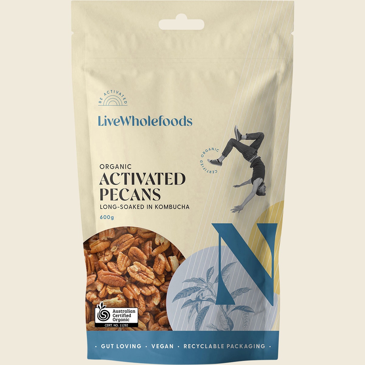 Live Wholefoods Organic Activated Pecans 600g