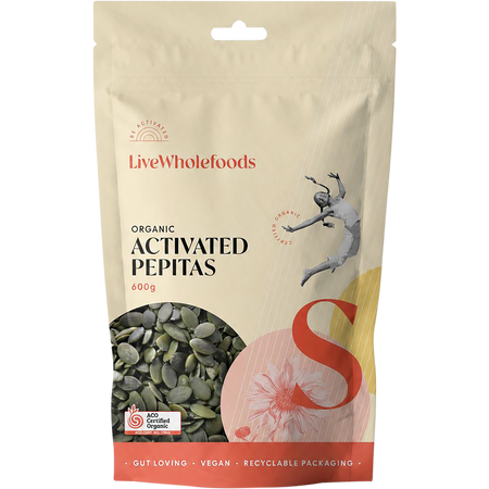 Live Wholefoods Organic Activated Pepitas 600g