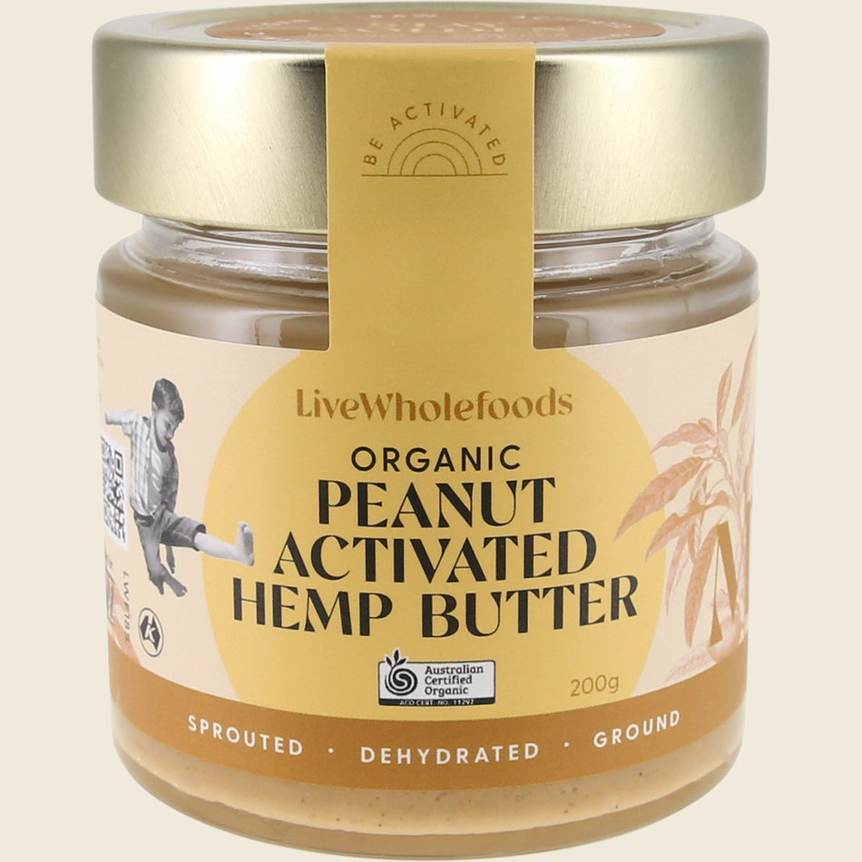 Live Wholefoods Organic Peanut Activated Hemp Butter 200g