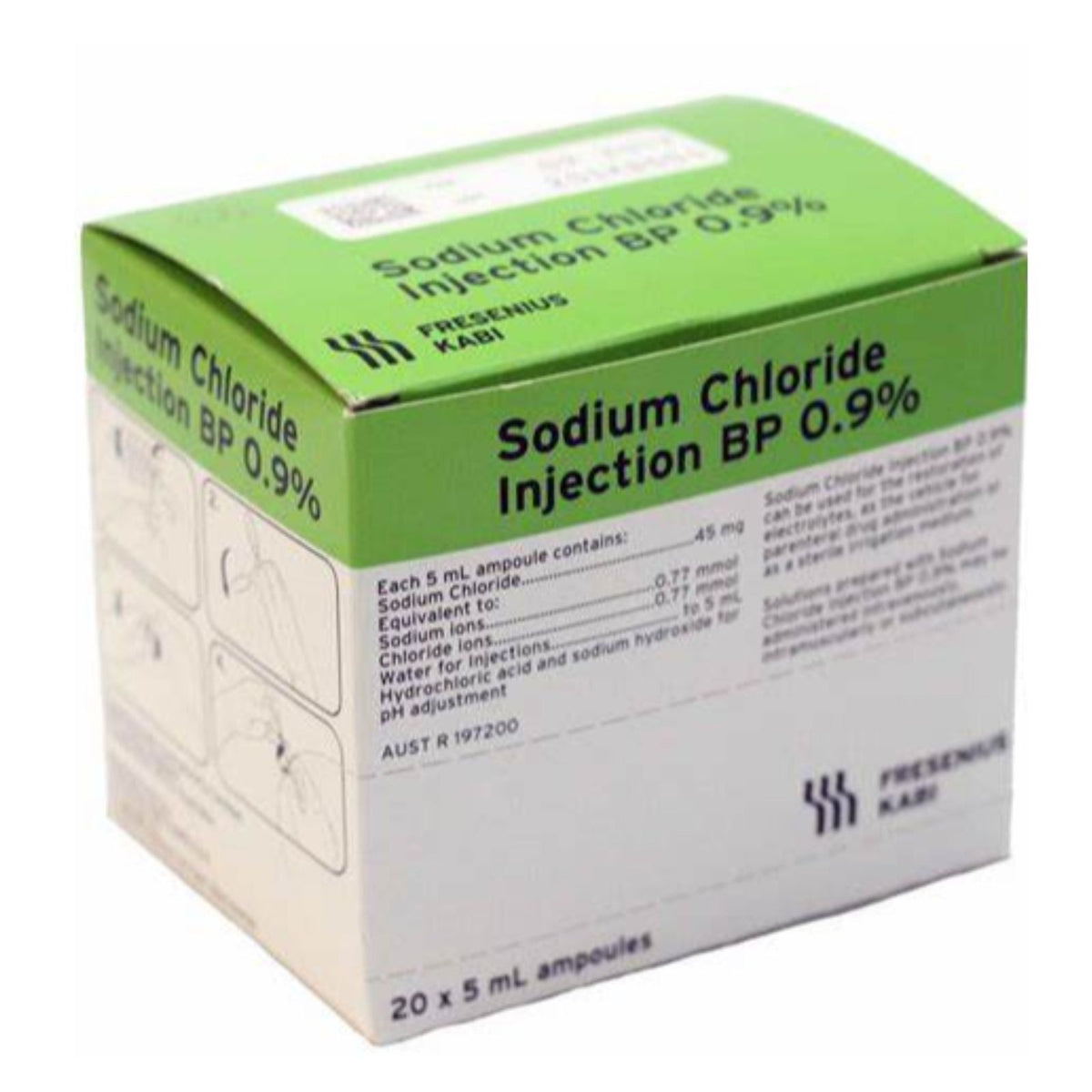 Sodium Chloride 0.9% 5ml Ampoules 20 Pack