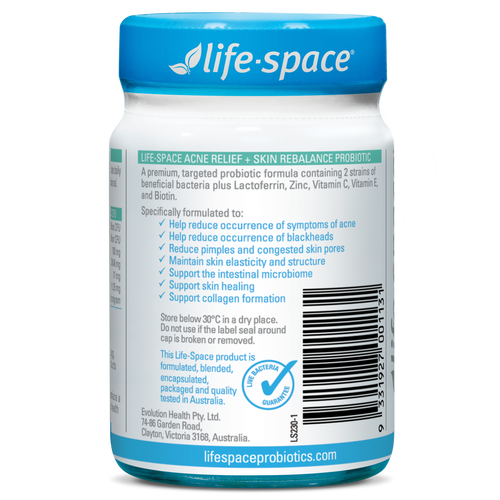 Life Space Acne Relief + Skin Rebalance 30 Capsules