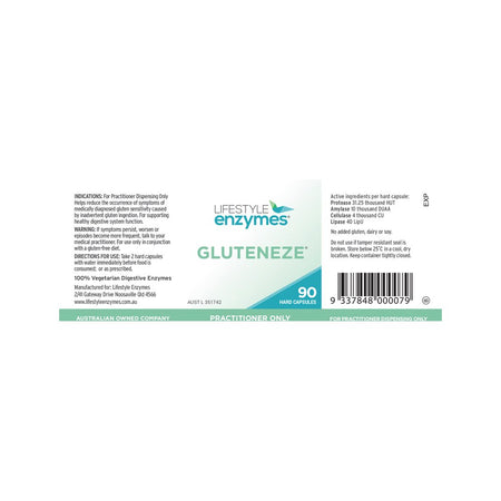 Lifestyle Enzymes Gluteneze 90c