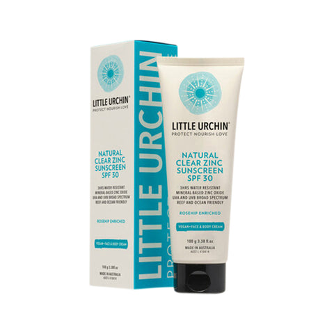 Little Urchin Natural Sunscreen Clear Zinc SPF 30 100g