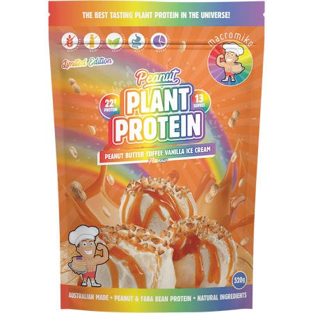 Macro Mike Peanut Plant Protein Peanut Butter Toffee Vanilla Cream 520g