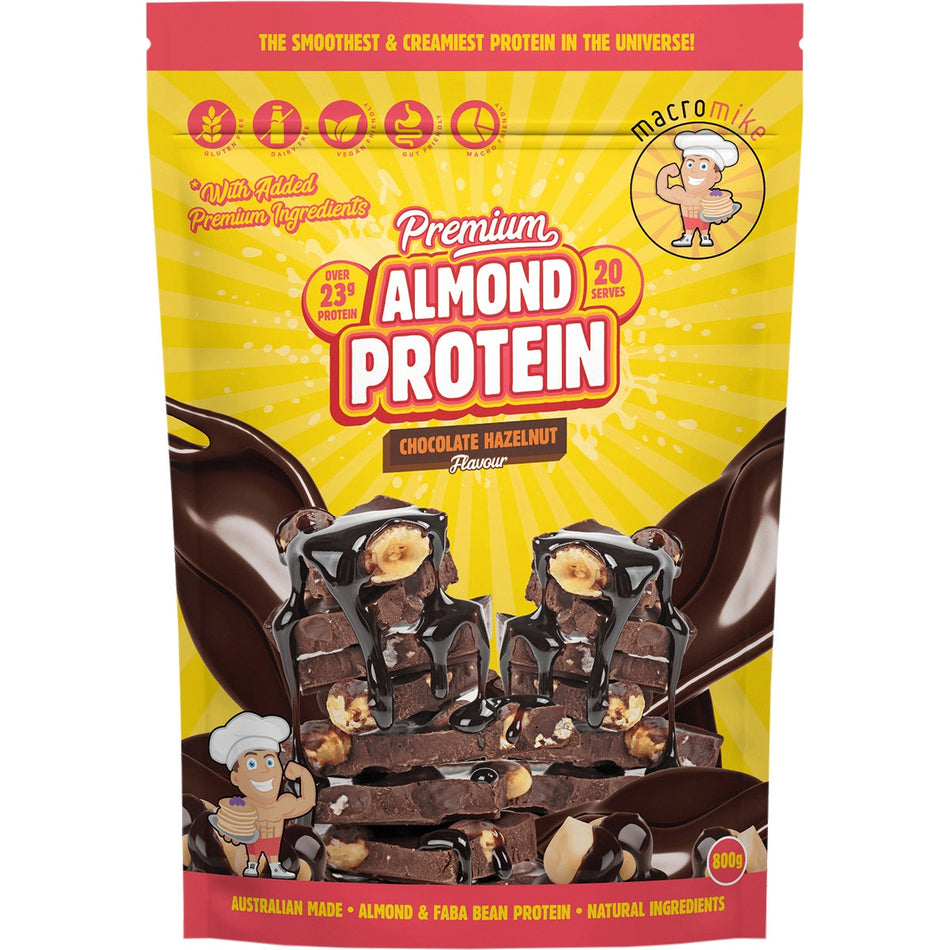 MACRO MIKE Premium Almond Protein Choc Hazelnut 800g