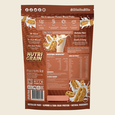 Macro Mike X Kellogg's Premium Almond Protein Nutri-grain Inspired 400g