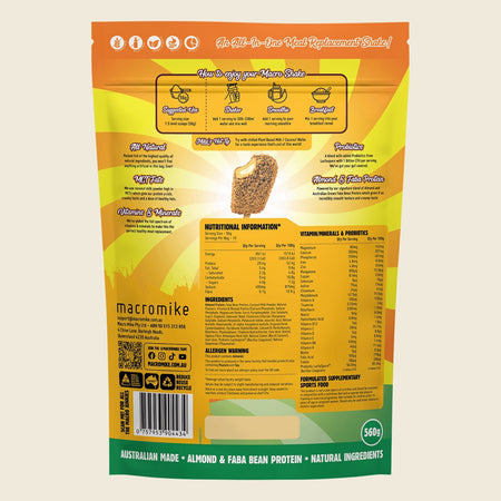 Macro Mike Almond Macro Shake Meal Replacement Golden Gaytime Inspired 560g