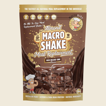 Macro Mike Almond Macro Shake Meal Replacement Rich Deluxe Choc 560g