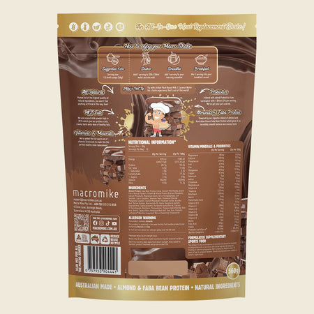 Macro Mike Almond Macro Shake Meal Replacement Rich Deluxe Choc 560g