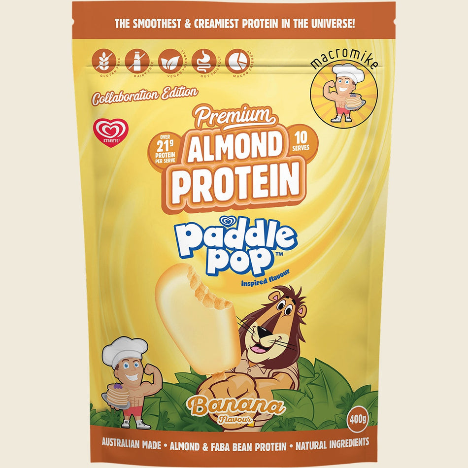 Macro Mike x Streets Almond Protein Banana Paddle Pop Inspired 400g