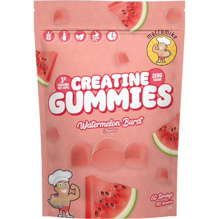 Macro Mike Creatine Gummies Watermelon Burst 180 Pack