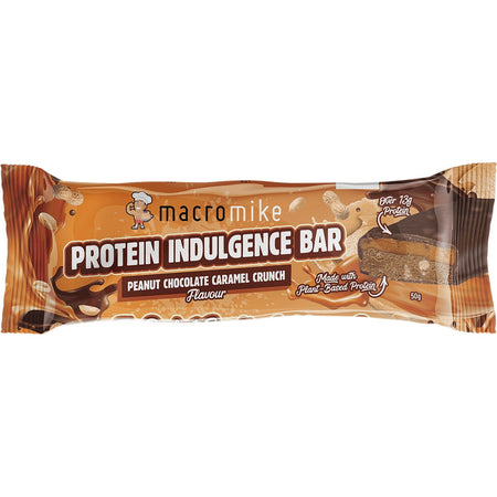 Macro Mike Protein Indulgence Bar Peanut Choc Caramel Crunch 12x50g