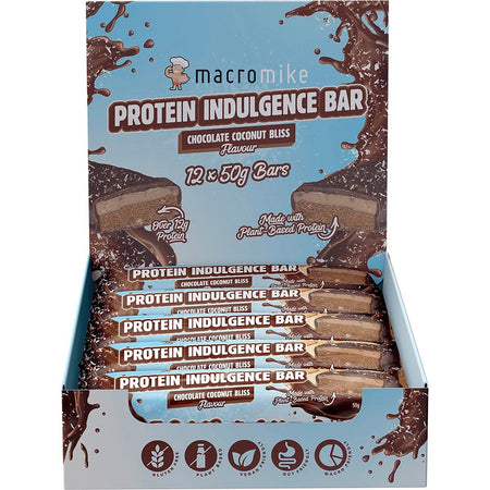 Macro Mike Protein Indulgence Bar Chocolate Coconut Bliss 12x50g