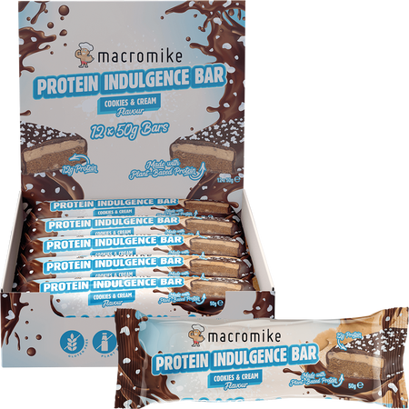 Macro Mike Protein Indulgence Bar Cookies & Cream 50g x 12 Pack