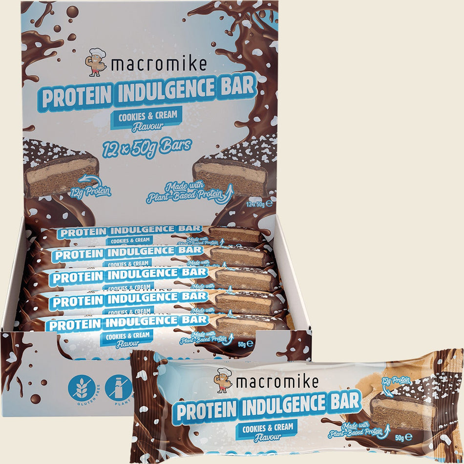 Macro Mike Protein Indulgence Bar Cookies & Cream 12x50g