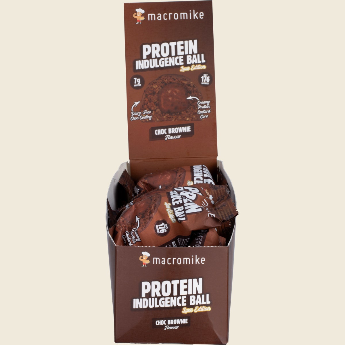 Macro Mike Protein Indulgence Ball Choc Brownie 12x40g