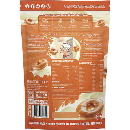 Macro Mike Golden Smooth Pea Protein Vanilla Donut 455g
