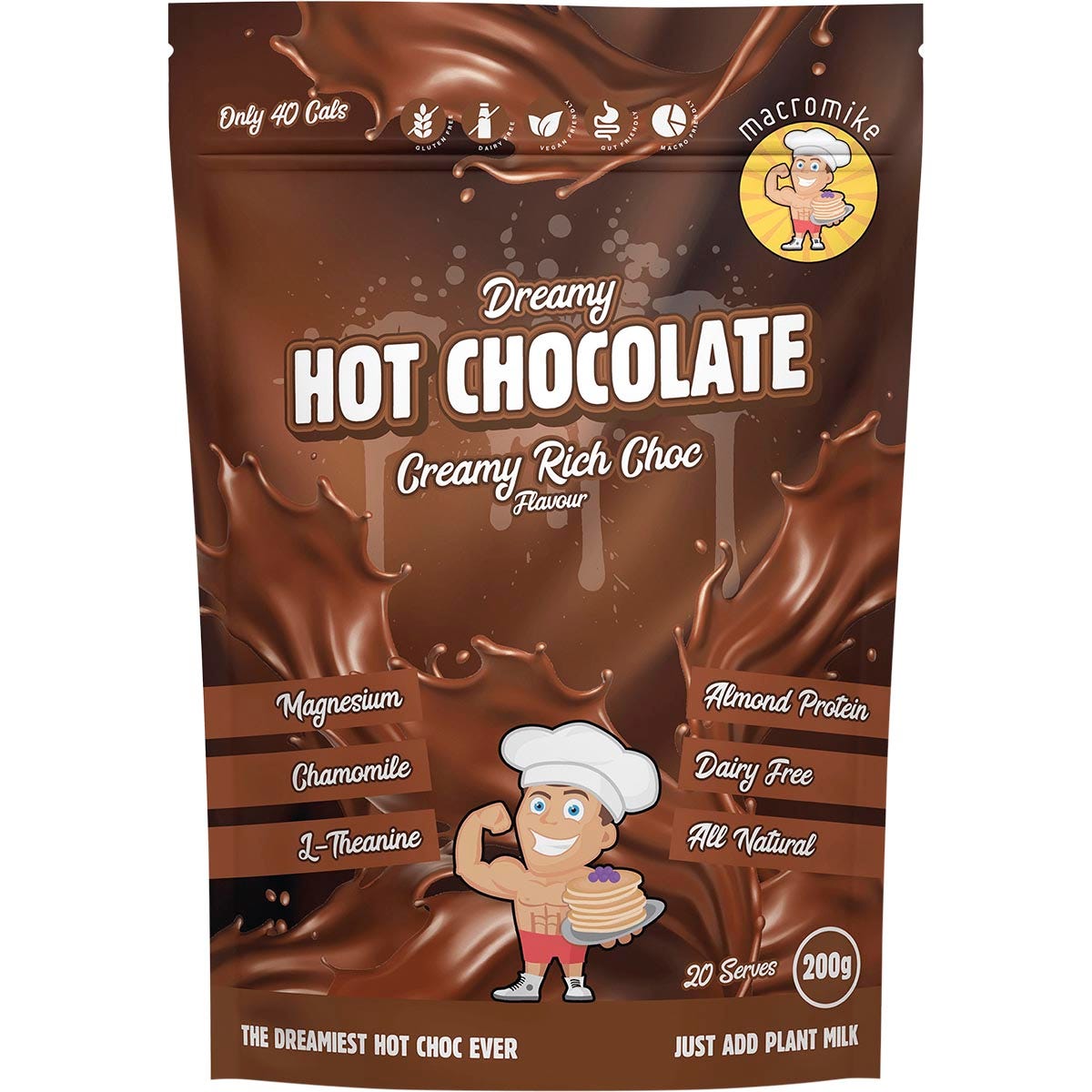 MACRO MIKE Dreamy Hot Chocolate Creamy Rich Choc 200g
