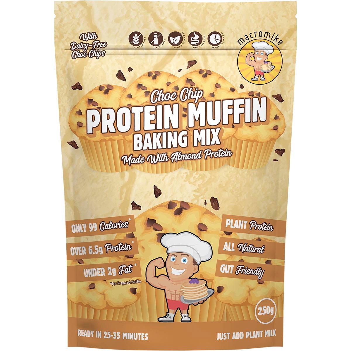 Macro Mike Protein Muffin Baking Mix Choc Chip 250g
