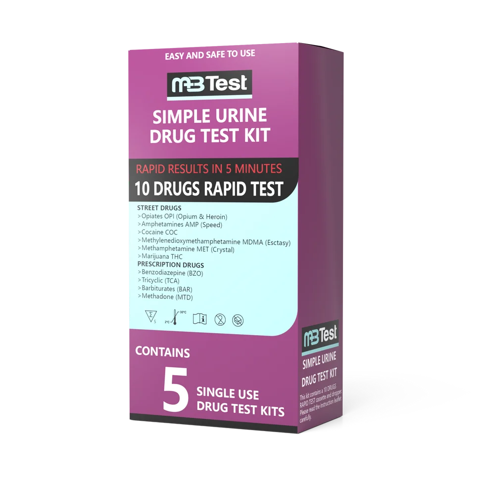 MBTest 10 Drugs Urine Test Kit 5 Pack