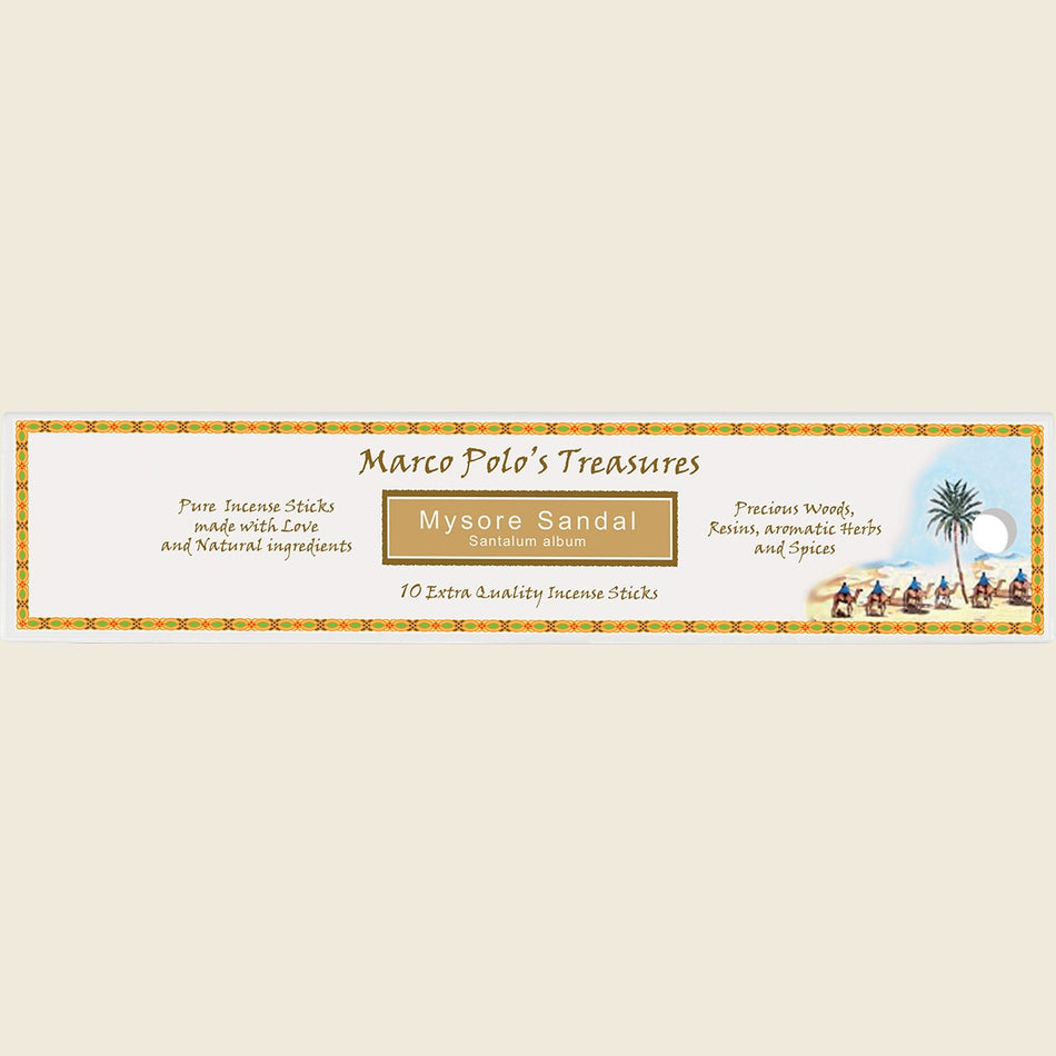 Marco Polo's Treasures Incense Sticks Sandal of Mysore 10pk