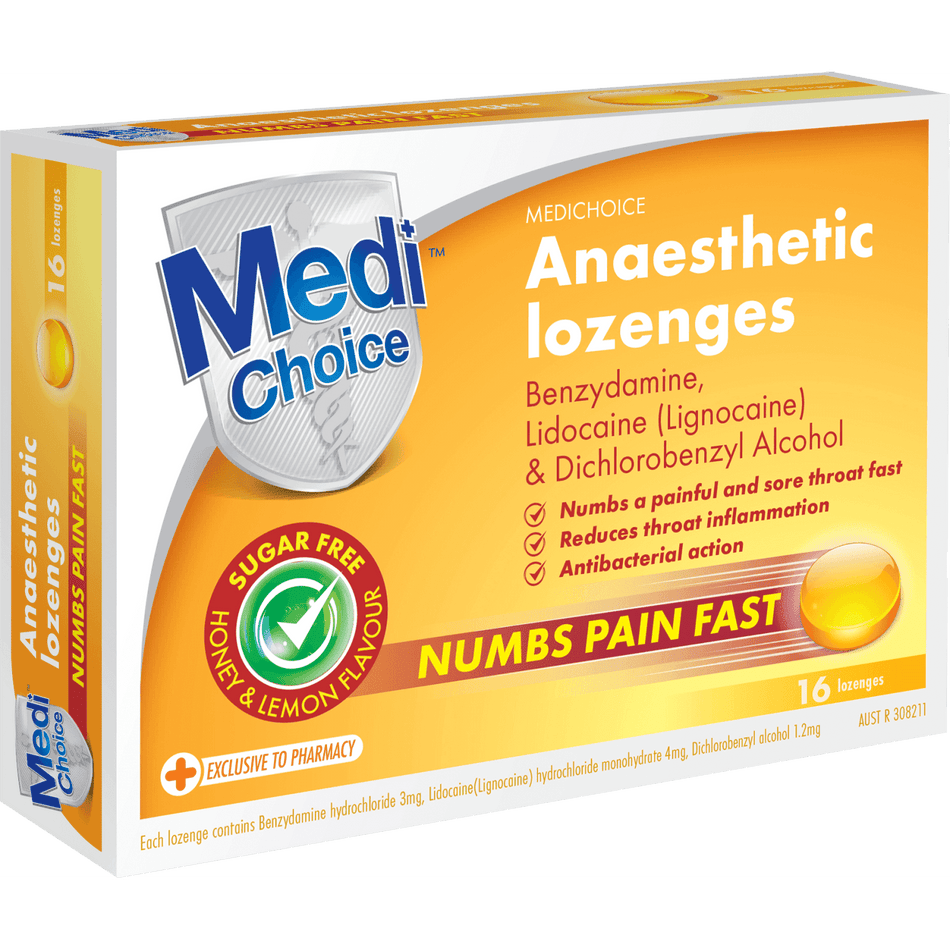 MediChoice Anaesthetic Throat Lozenges 16pk