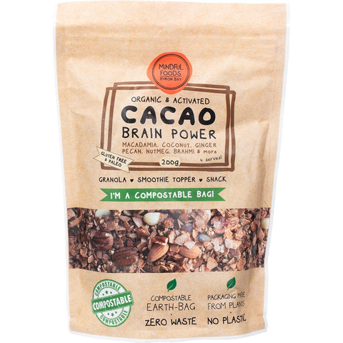 MINDFUL FOODS Cacao Brain Power Organic & Activated 200g