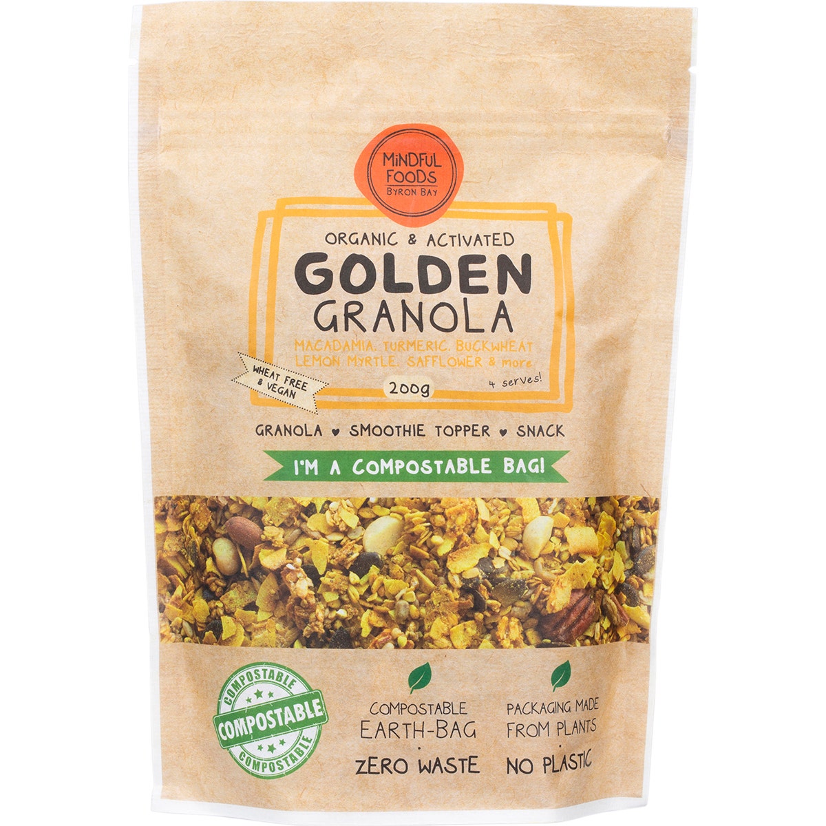MINDFUL FOODS Golden Granola Organic & Activated 200g