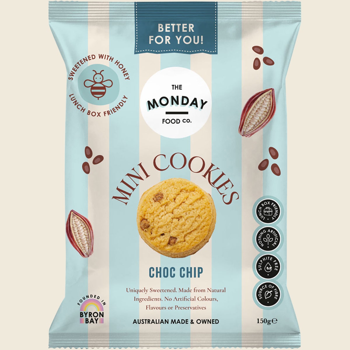 The Monday Food Co. Mini Cookies Choc Chip 6x150g