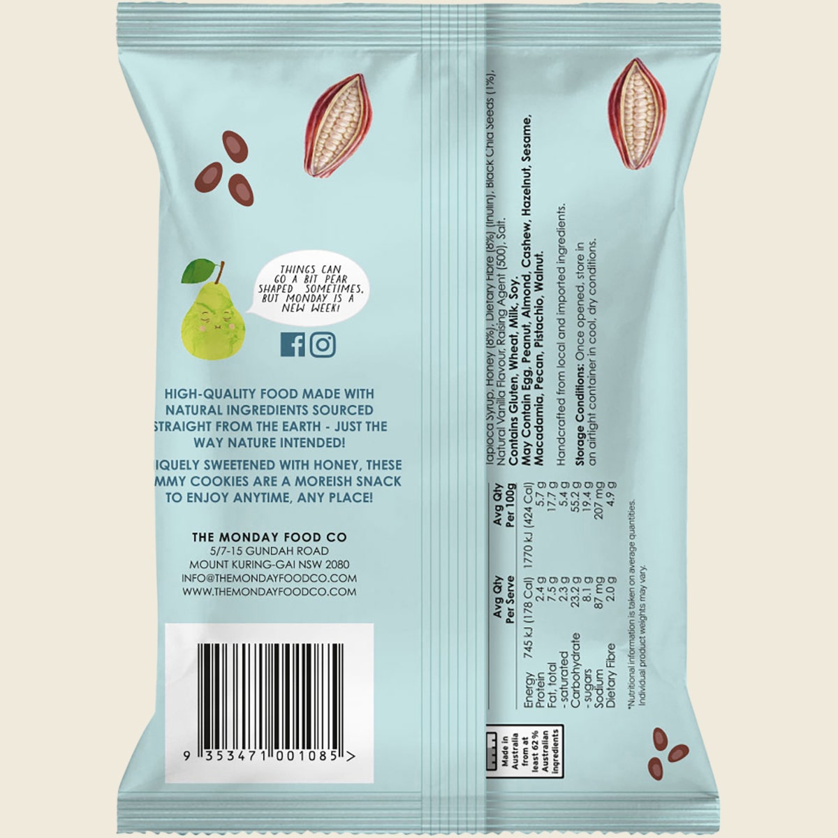 The Monday Food Co. Mini Cookies Choc Chip 6x150g