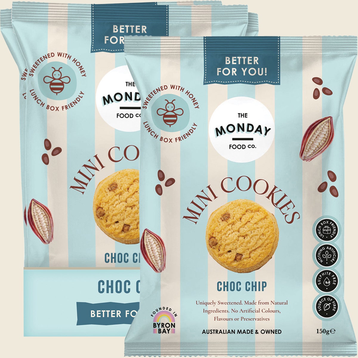 The Monday Food Co. Mini Cookies Choc Chip 6x150g