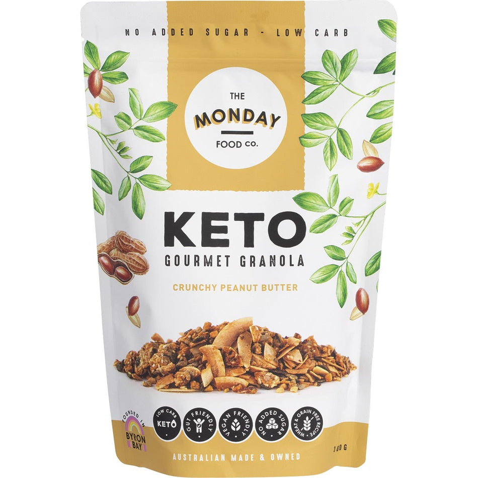 THE MONDAY FOOD CO Keto Gourmet Granola Crunchy Peanut Butter 300g