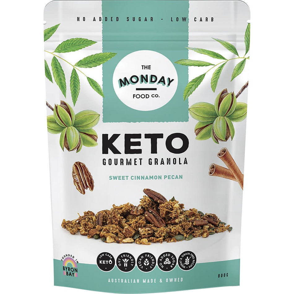 THE MONDAY FOOD CO Keto Gourmet Granola Sweet Cinnamon Pecan 800g