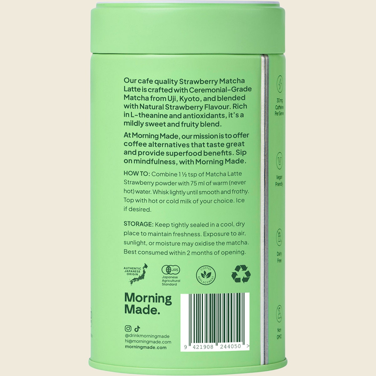 Morning Made Strawberry Matcha Latte 300g
