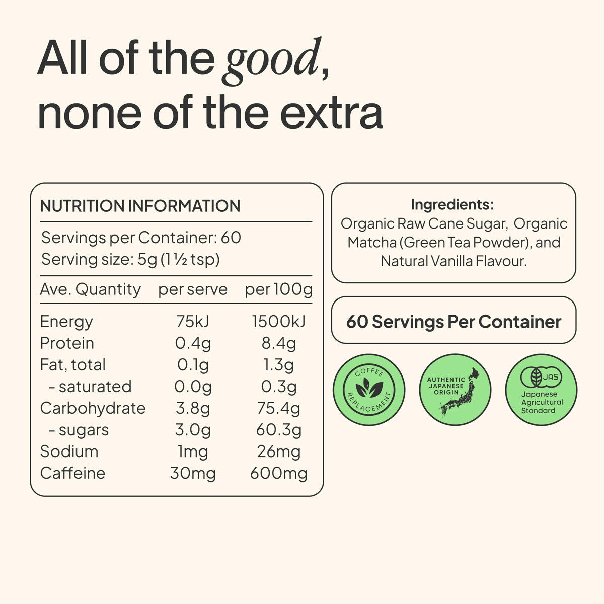 Morning Made Vanilla Matcha Latte 300g