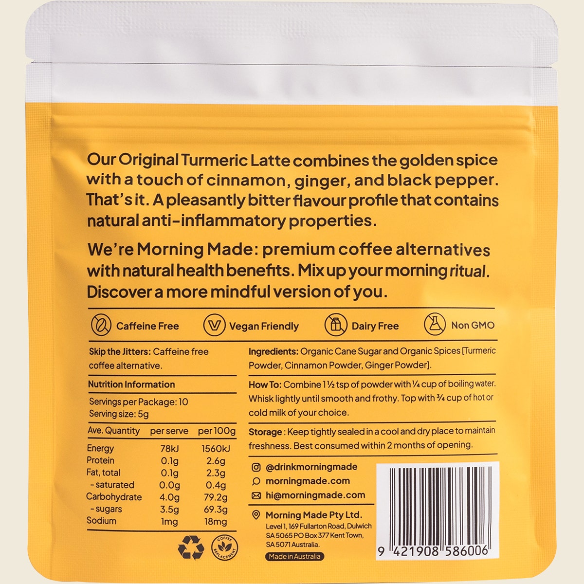 Morning Made Original Turmeric Latte 12x50g