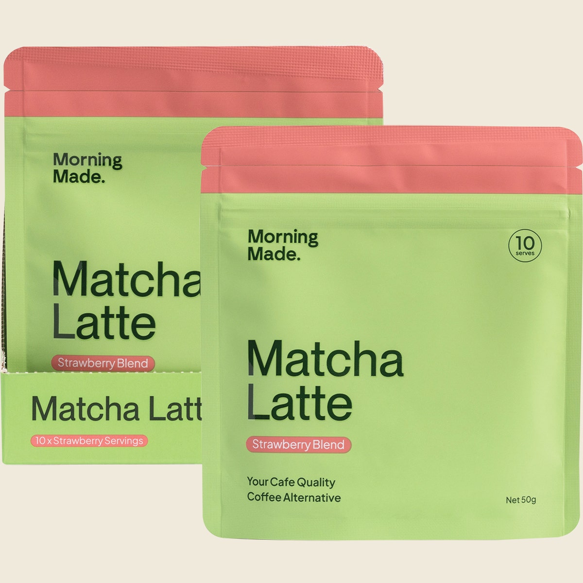 Morning Made Strawberry Matcha Latte 12x50g