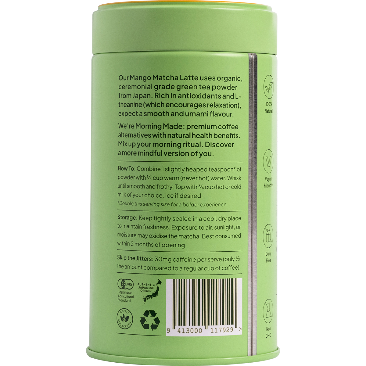 Morning Made Mango Matcha Latte Powder 300g