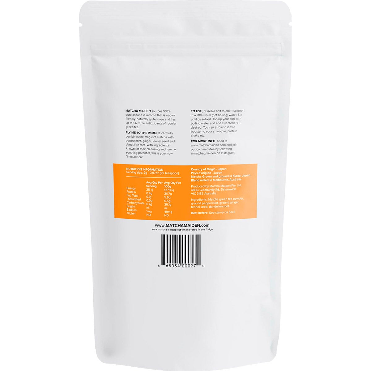 Matcha Maiden Matcha Immune Blend 28.35g