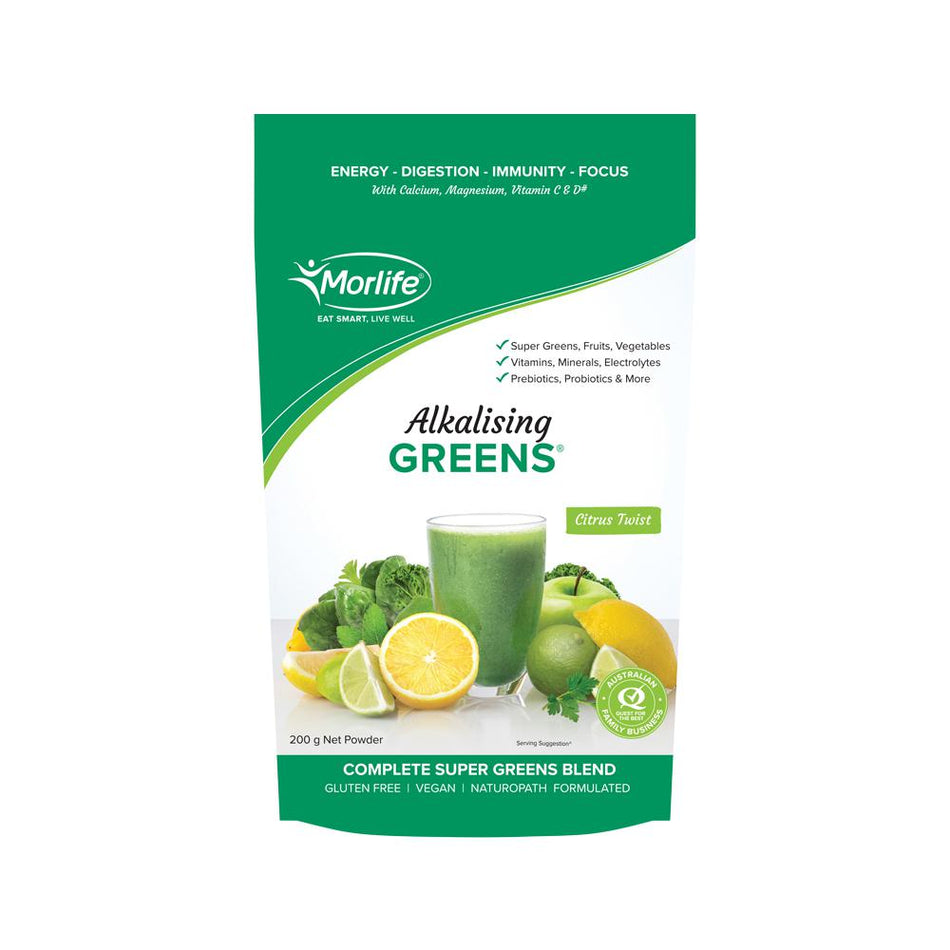 Morlife Alkalising Greens Citrus Twist 200g